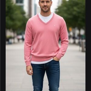 Christian Dior Soft Pink V-Neck Sweater